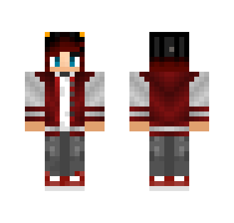 Demon boy with red hair - Boy Minecraft Skins - image 2