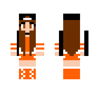 Orange and White Jersey - Female Minecraft Skins - image 2