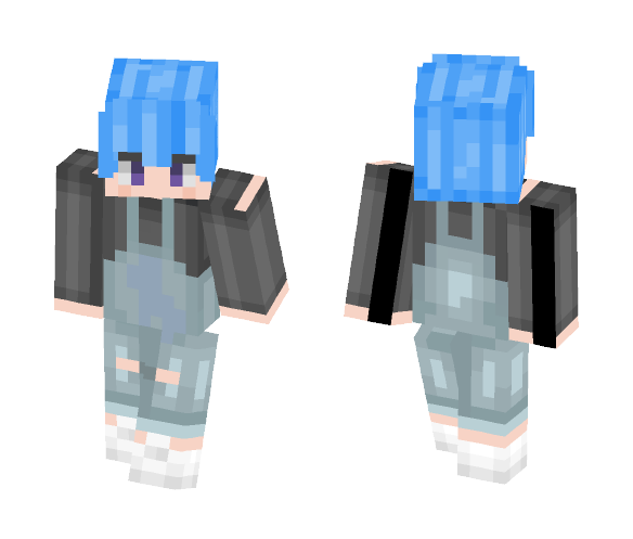 ❤Blue Haired❤ - Male Minecraft Skins - image 1