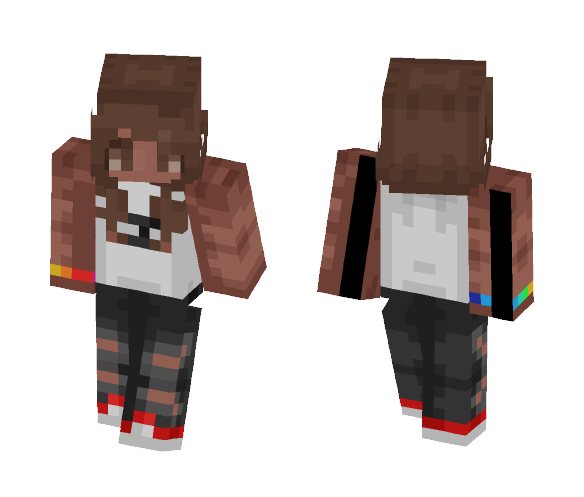 Rainbow ~-~ Normal Skin - Female Minecraft Skins - image 1