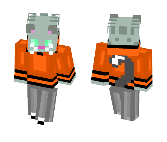 Ąꜱ℘ℰȵ ~ Orange Hoodie Aspen - Male Minecraft Skins - image 1