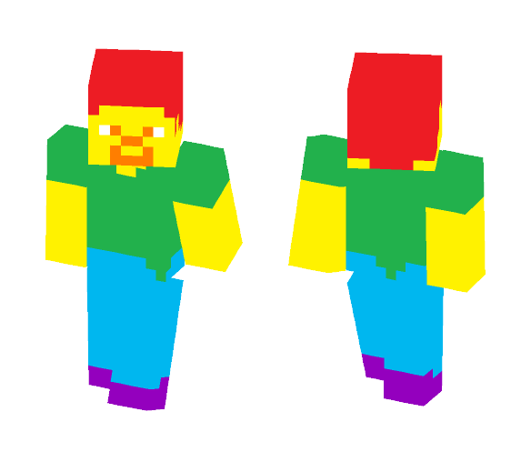 Rainbow Steve - Male Minecraft Skins - image 1