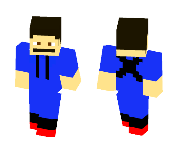 blue hoodie skin - Male Minecraft Skins - image 1