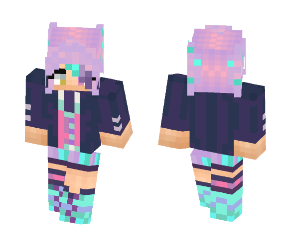Purple hair - Female Minecraft Skins - image 1