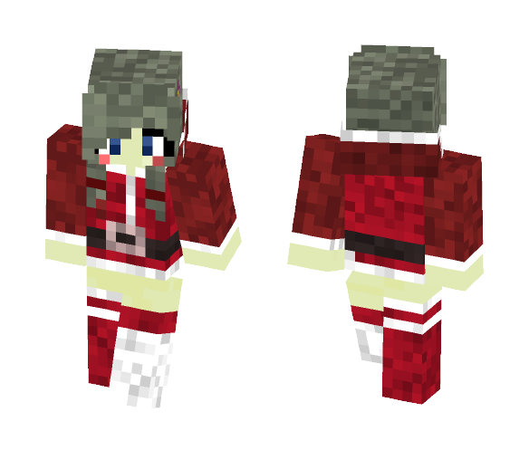 Christmas girl grey hair. [UPDATED] - Christmas Minecraft Skins - image 1