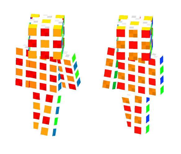 White Cube with checker patten! - Male Minecraft Skins - image 1