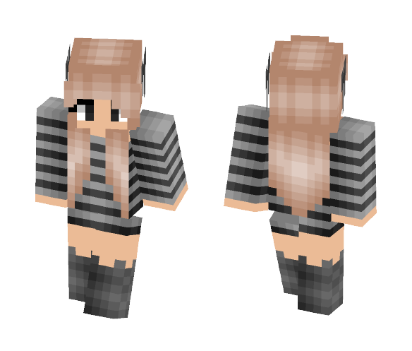 Black and Gray Mix - Female Minecraft Skins - image 1