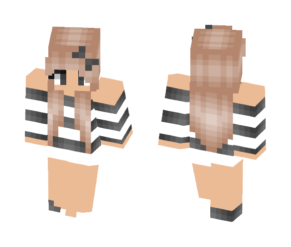 Black and White Mixed Girl - Girl Minecraft Skins - image 1