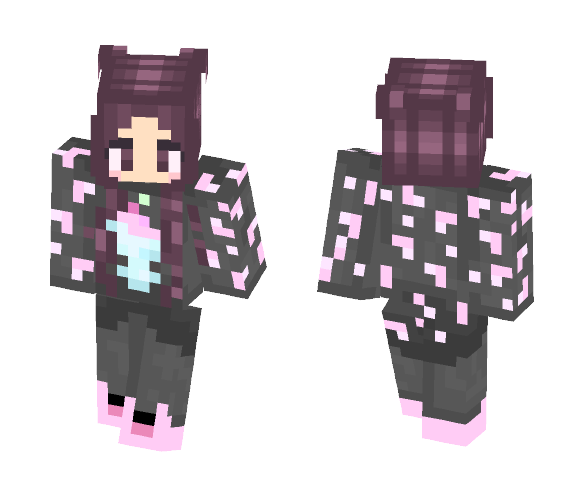 pyjamas with strawberry milkshake - Female Minecraft Skins - image 1