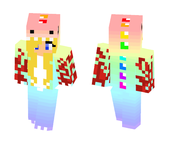 Bloody Dino Girl - Girl Minecraft Skins - image 1