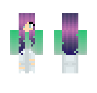 ~ Purple with Green ~ - Female Minecraft Skins - image 2