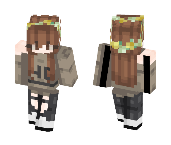 The Flower Girl With Awesome Outfit - Girl Minecraft Skins - image 1