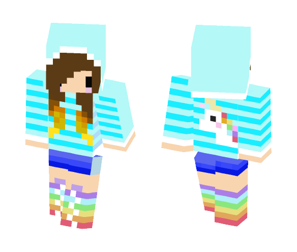 Unicorn Girl Chibi - Girl Minecraft Skins - image 1