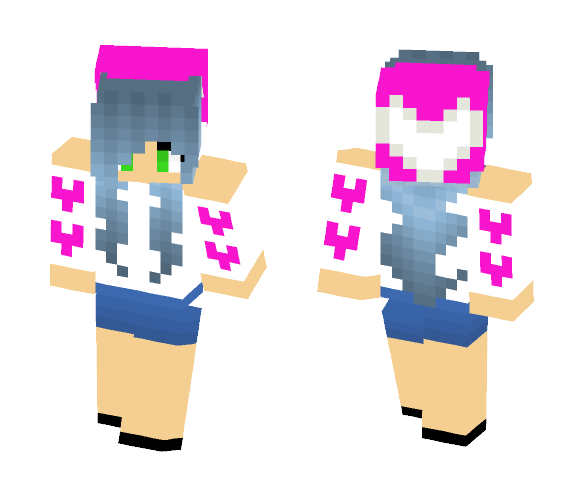 Heart girl - Girl Minecraft Skins - image 1