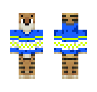 Tiger in a sweater (Blue and Neon - Male Minecraft Skins - image 2