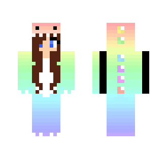 Rainbow Dino - Female Minecraft Skins - image 2