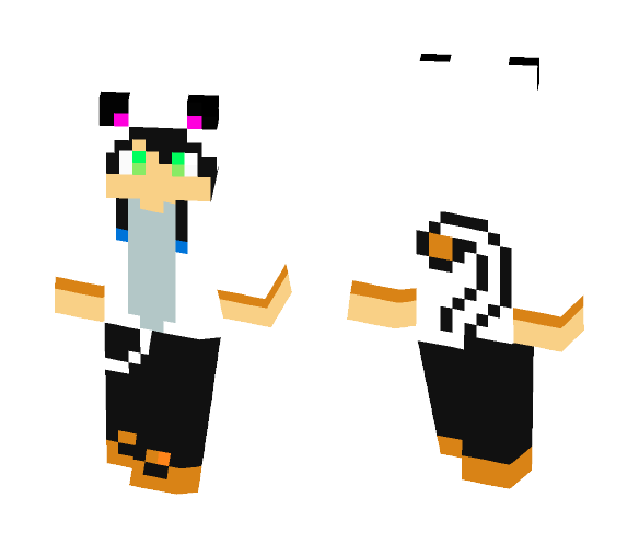 White cat suit boy V3 (finish) - Boy Minecraft Skins - image 1