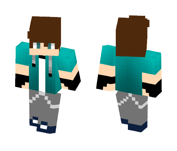 Turquoise Boy - Boy Minecraft Skins - image 1