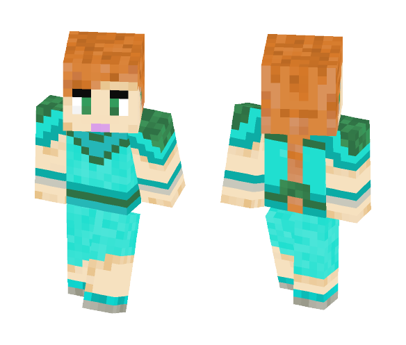Teal Dress - Female Minecraft Skins - image 1