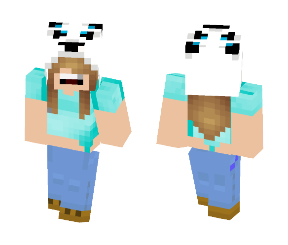 Diamond Panda - Female Minecraft Skins - image 1