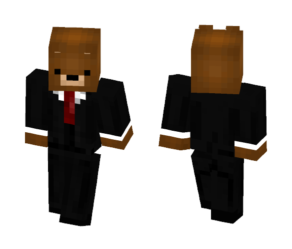 Cute Bear in a suit - Male Minecraft Skins - image 1
