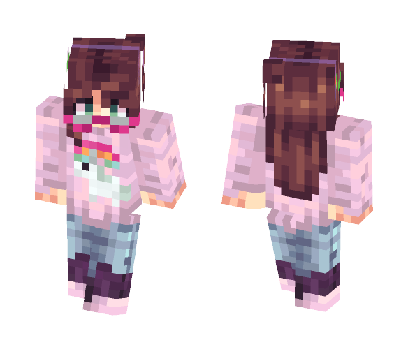 And a horse with wings - Female Minecraft Skins - image 1