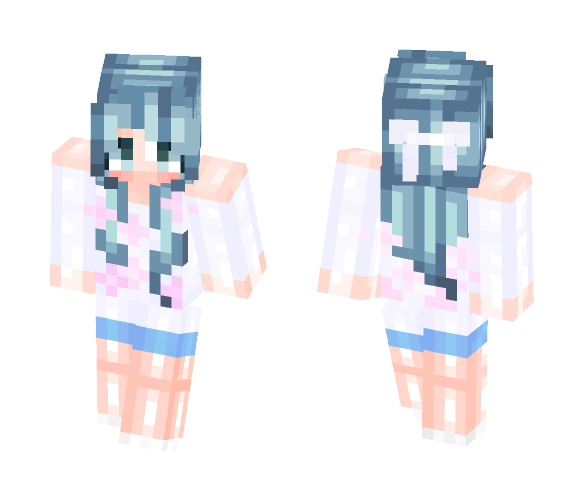 Cherry Blossom Miku - Female Minecraft Skins - image 1
