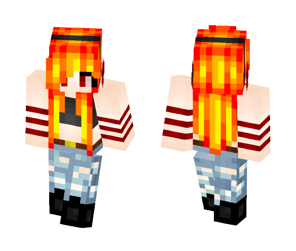 Fire Girl - Girl Minecraft Skins - image 1