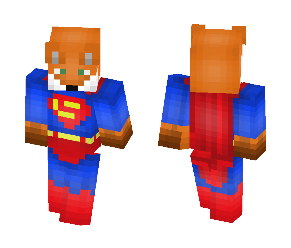 Superman Fox [4] - Interchangeable Minecraft Skins - image 1