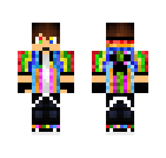 Rainbow Creeper Boy - Boy Minecraft Skins - image 2