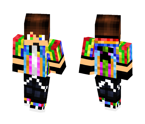 Rainbow Creeper Boy - Boy Minecraft Skins - image 1