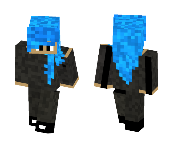 blue hair girl - Color Haired Girls Minecraft Skins - image 1