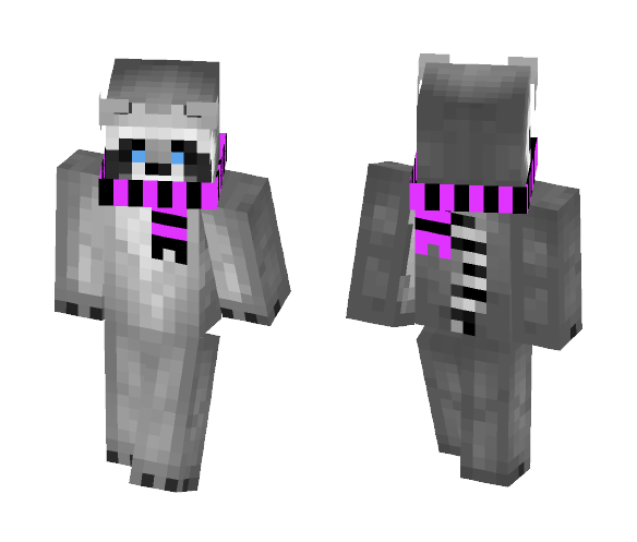 Raccoon With Purple Scarf! - Interchangeable Minecraft Skins - image 1