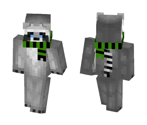 Raccoon With Green Scarf! - Interchangeable Minecraft Skins - image 1