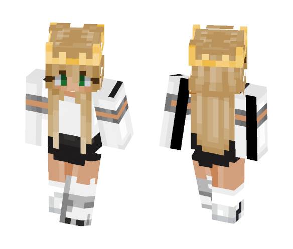 blonde with crown - Female Minecraft Skins - image 1