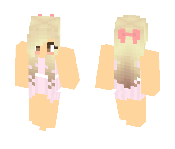Pink Dress ' w ' - Female Minecraft Skins - image 1