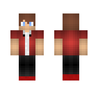 Cool Red Teen Boy No Band - Boy Minecraft Skins - image 2