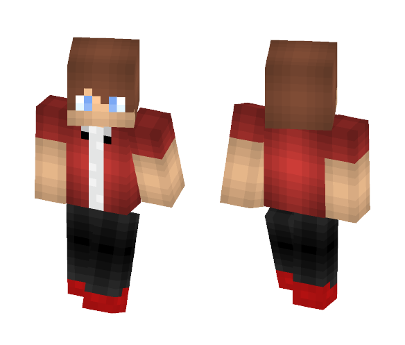 Cool Red Teen Boy No Band - Boy Minecraft Skins - image 1