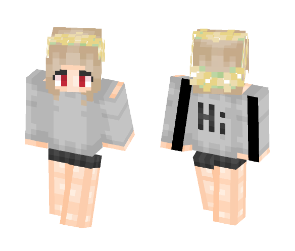 For Bacon // Normal version - Female Minecraft Skins - image 1