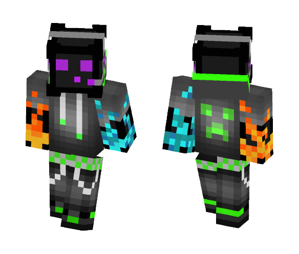 fire and ice ender slime - Male Minecraft Skins - image 1