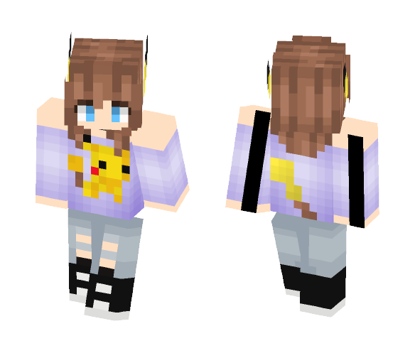 Casual Pikachu girl :3 - Girl Minecraft Skins - image 1