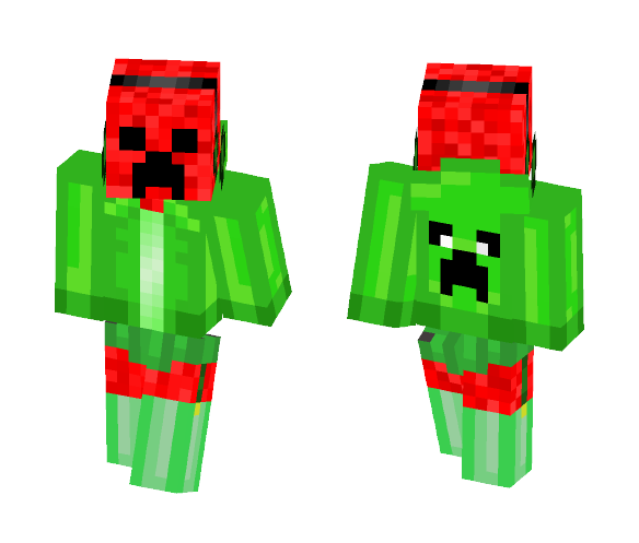 watermelon creeper - Male Minecraft Skins - image 1