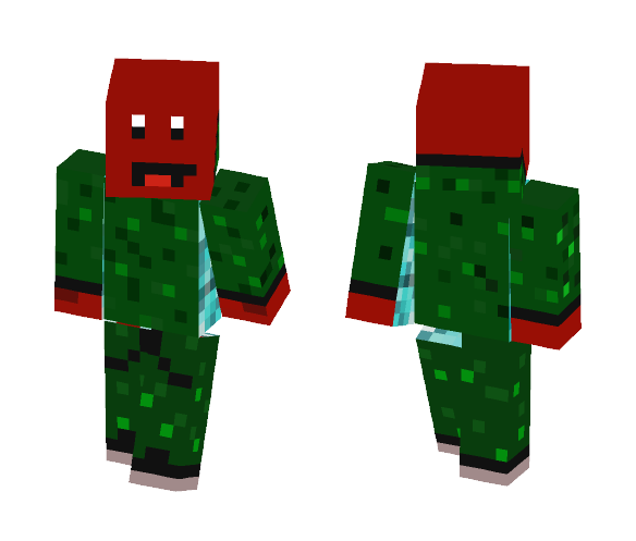 red derp with green hoodie - Male Minecraft Skins - image 1
