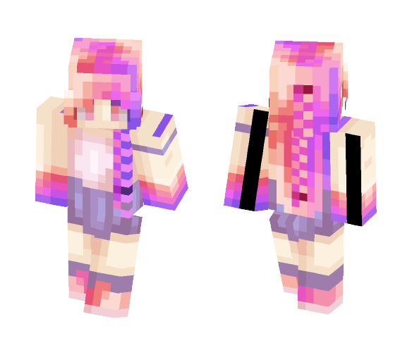 Sᴘɪʀɪᴛ | Neon Sunset - Female Minecraft Skins - image 1