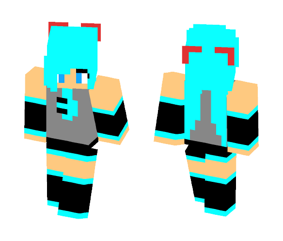 Miku Hatsune {Lola} - Female Minecraft Skins - image 1