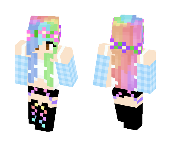 Rainbow gurl - Female Minecraft Skins - image 1