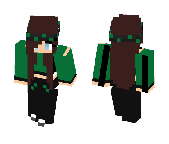 Girl With Green Top - Girl Minecraft Skins - image 1