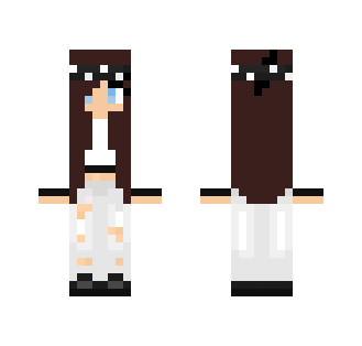 Girl with brown hair - Color Haired Girls Minecraft Skins - image 2
