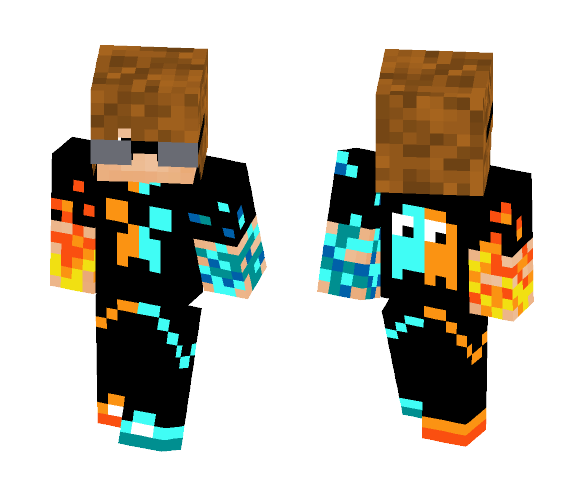 Fire and Ice with glasses - Male Minecraft Skins - image 1