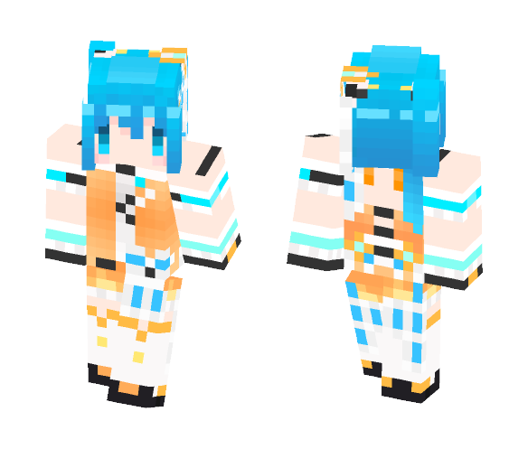 【Hatsune miku】Orange blossom - Female Minecraft Skins - image 1